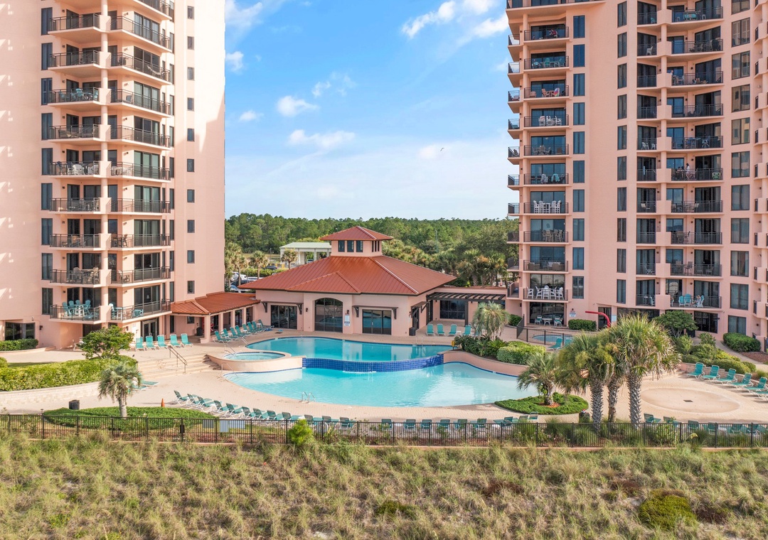 View to the Beach Front Pool