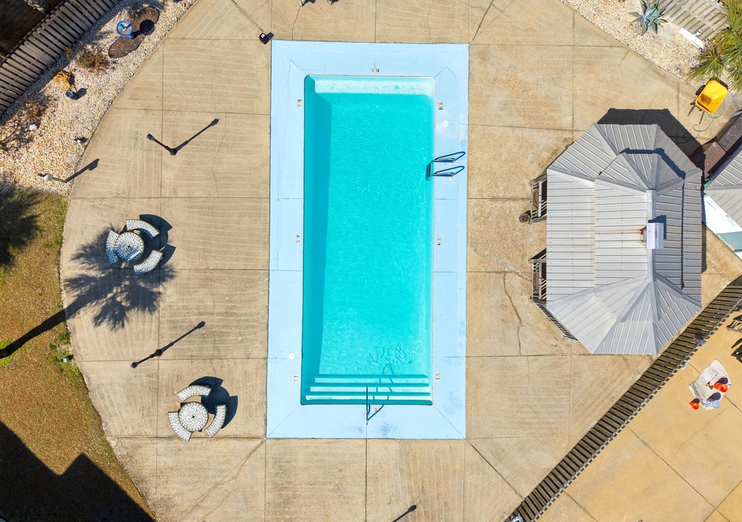 BeachWalk Condo Aerial View of Pool