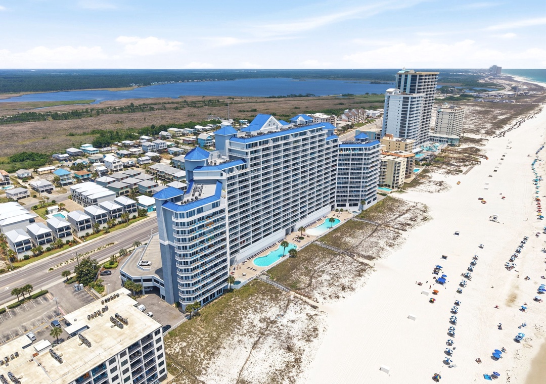 Lighthouse Condominiums Aerial View from the Back