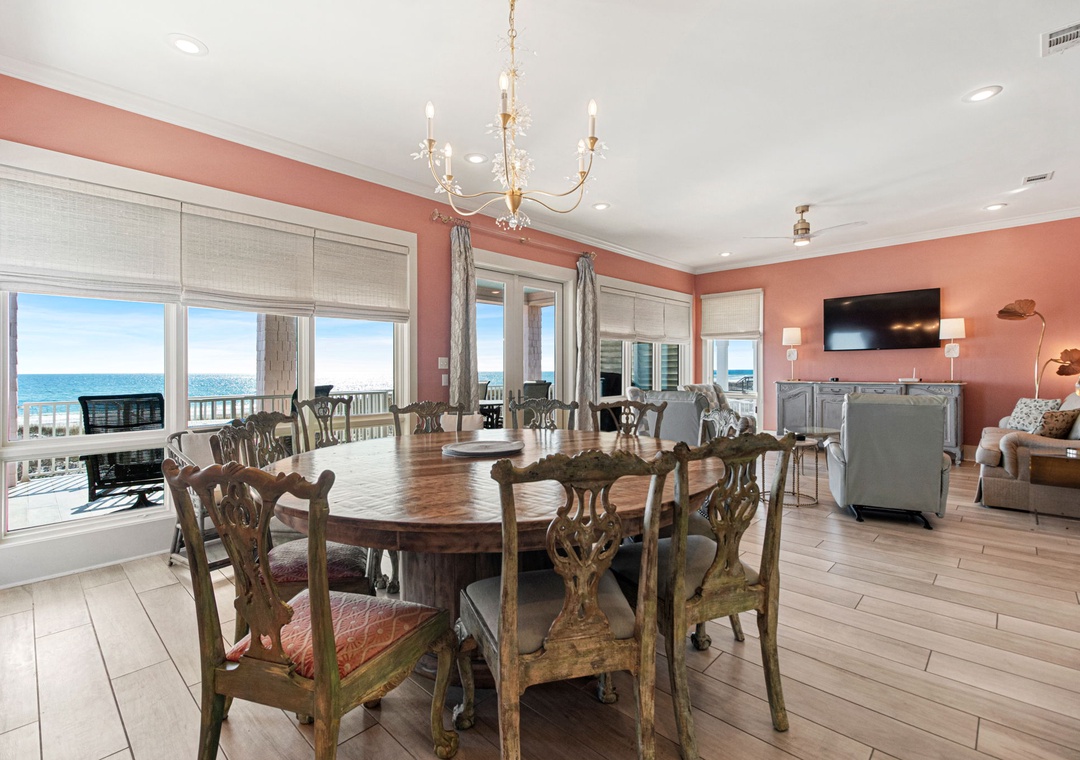 Dining, Living Rooms with Gulf View