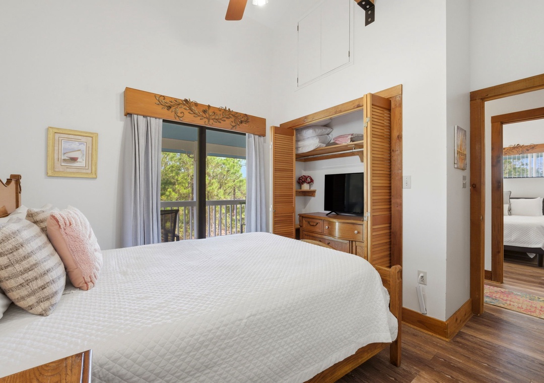 Caribbean Breezes- Bedroom 3, TV & Balcony View