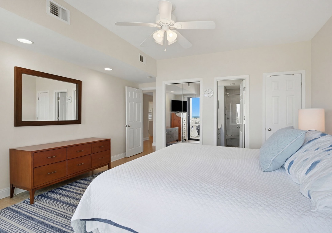 Palm Beach Club 119- Bedroom 1 View to Bathroom 1
