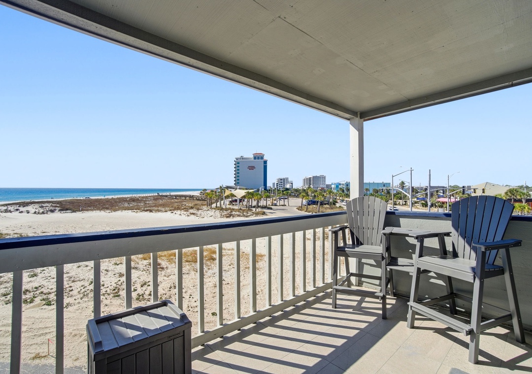 Regatta Condo 201A- Balcony View to Gulf & Park