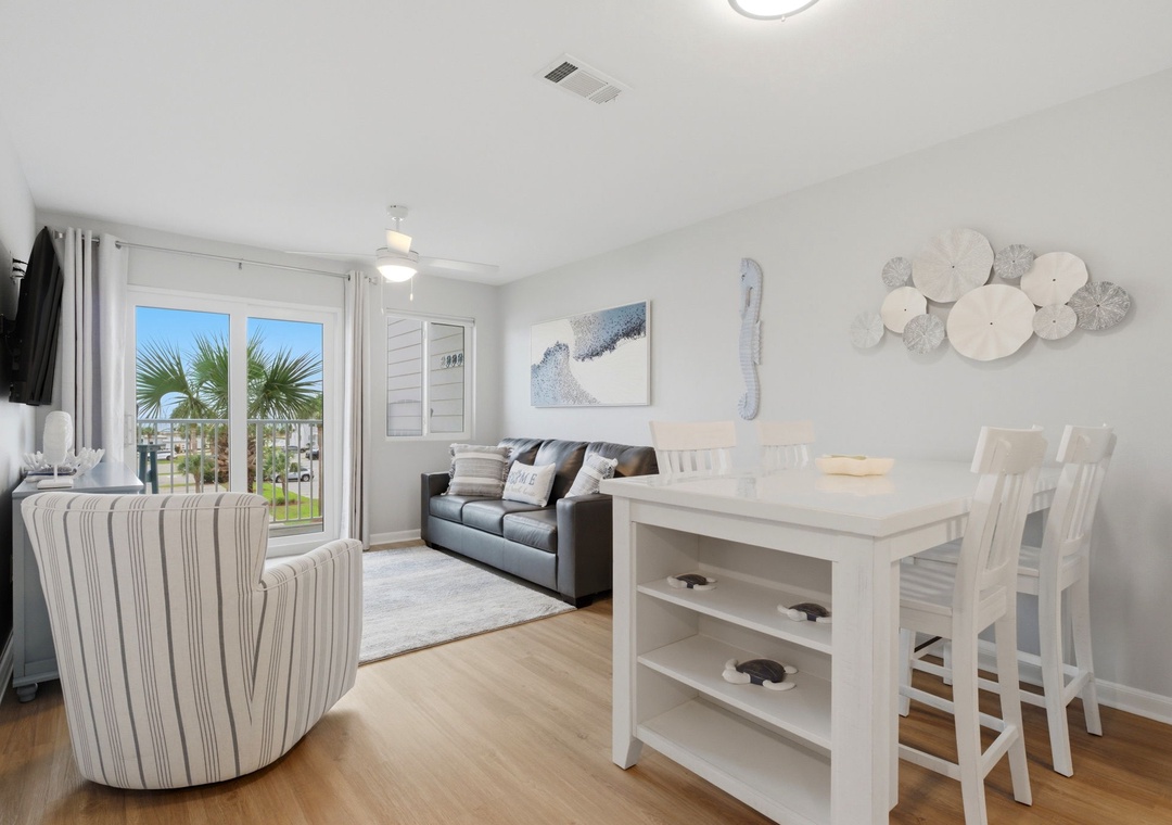 Gulf Shores Plantation 4309- Dining Room & Living Room View