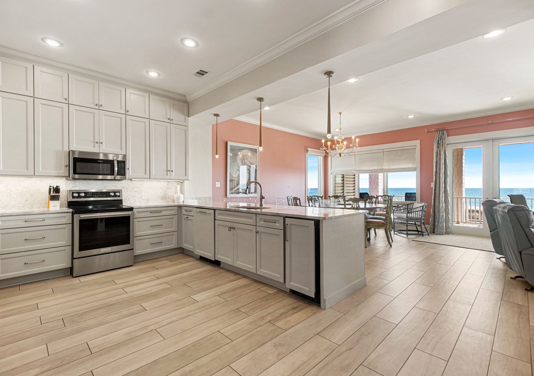 Kitchen with View to Dining Area