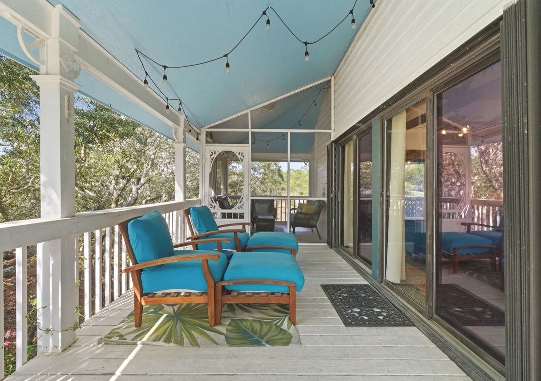 Caribbean Breezes- Outdoor Balcony Seating from Dinig Room
