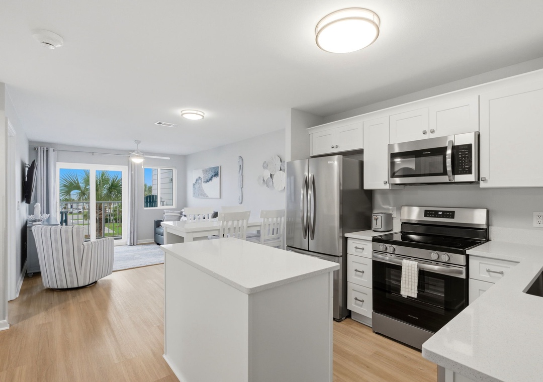 Gulf Shores Plantation 4309- Kitchen View towards Balcony