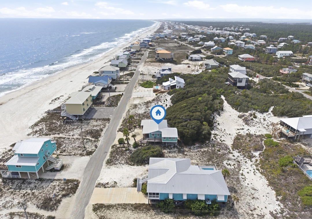 Seaswept- Aerial View of Property towards the West