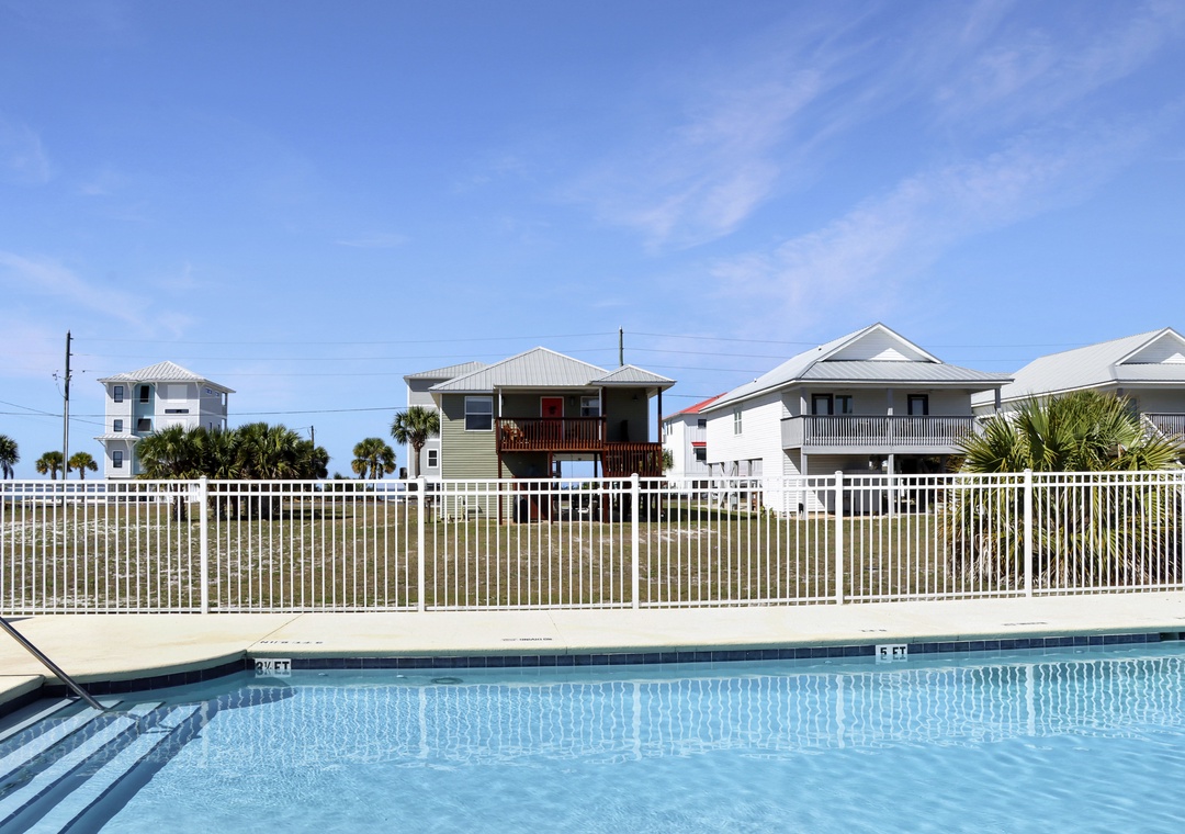 Community Swimming Pool Behind House