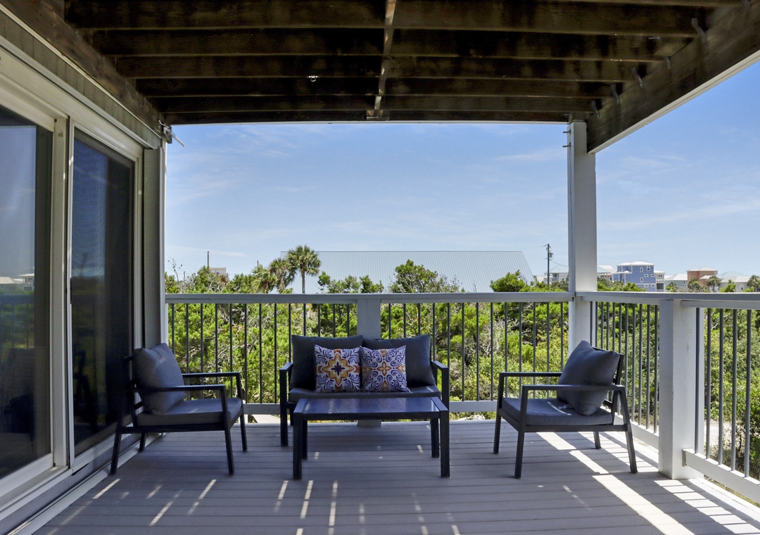 First Floor Covered Deck Seating
