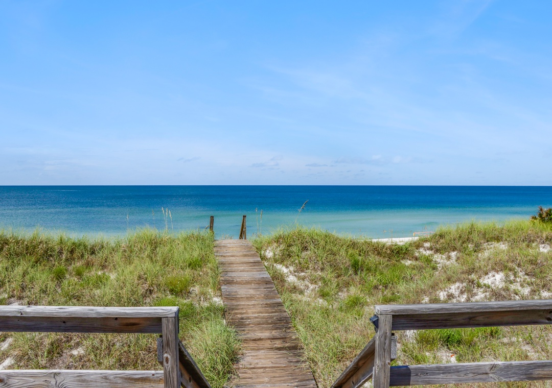 Beautiful Beach View from Walkway