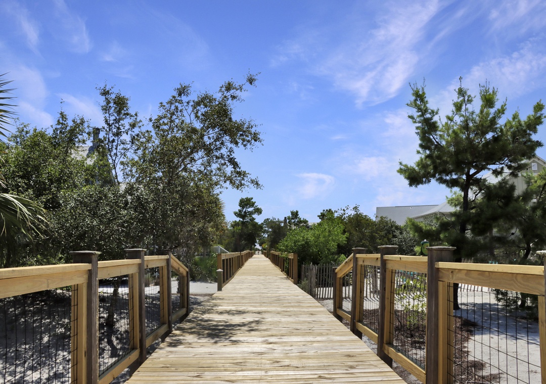 Walkway to Beach in Front of House