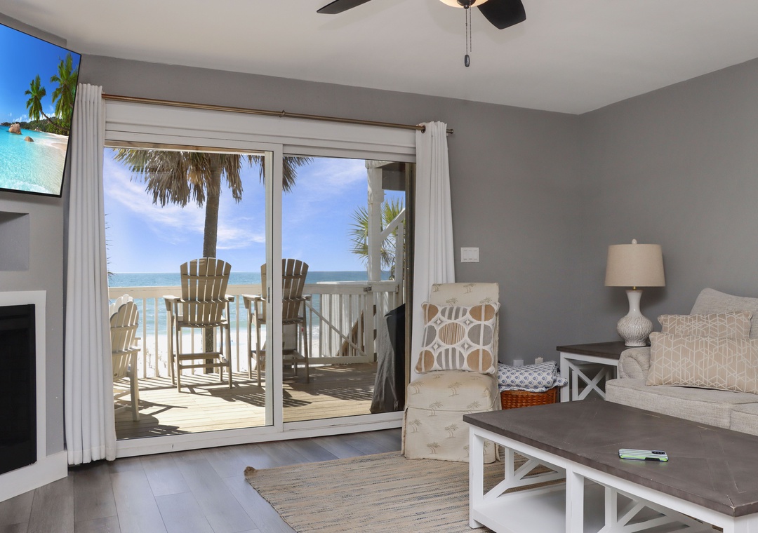 Living Room - Beach Front Deck