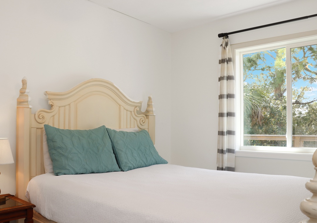 Bedroom 2 with View onto Open Deck