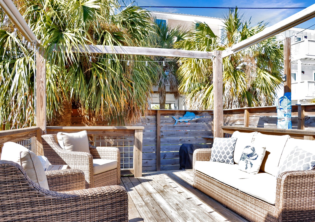 Back Deck with Retractable Shade Overhead