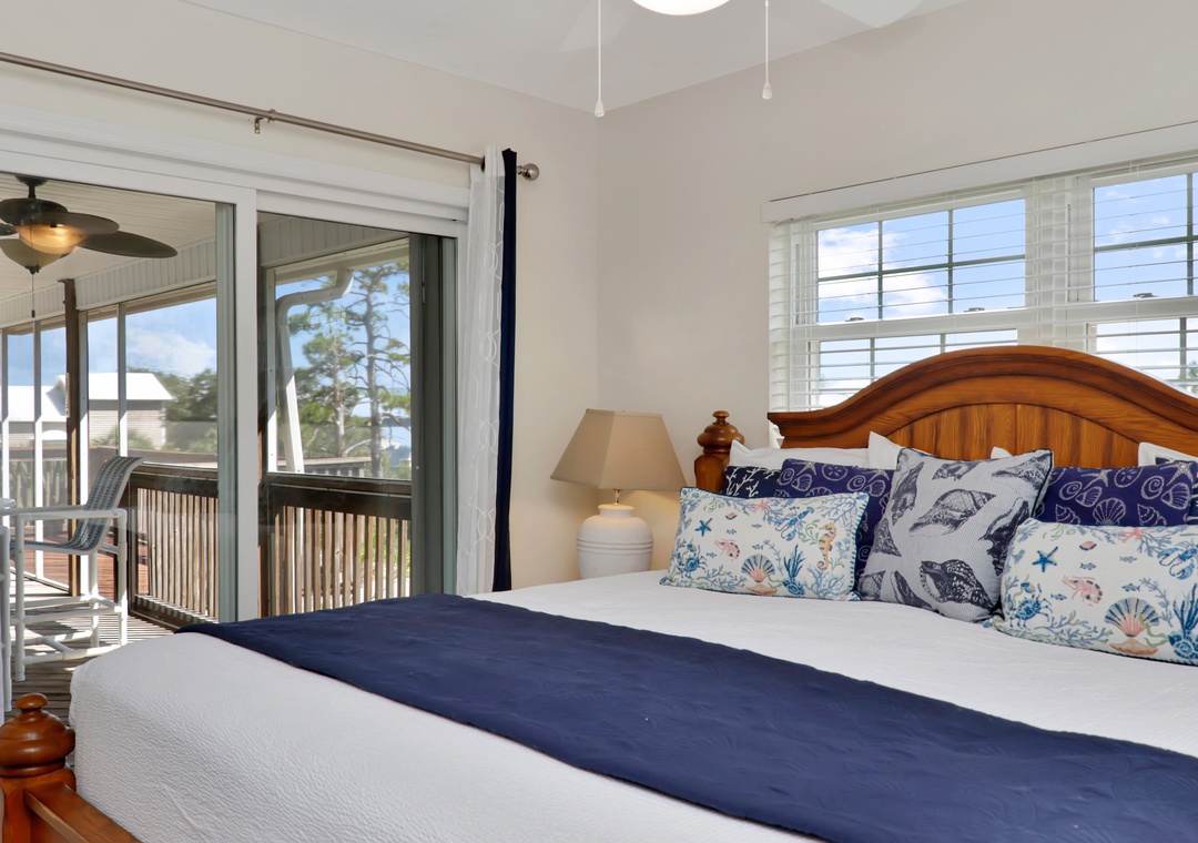 Bedroom 3 - Master Bedroom View onto Deck