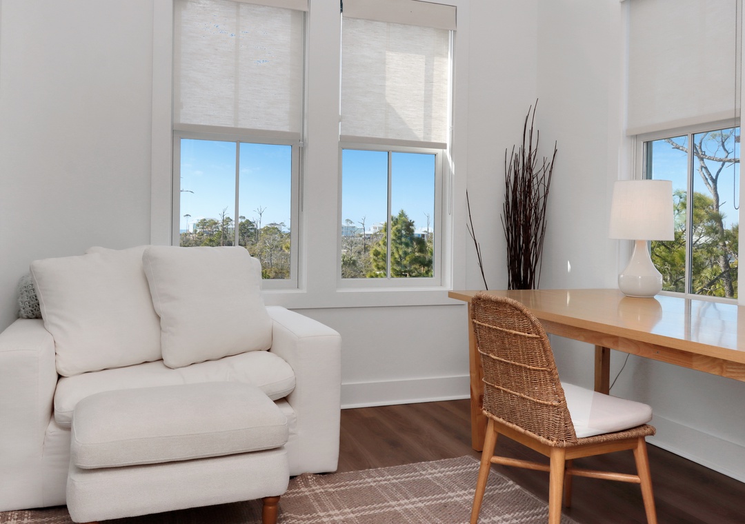 Bedroom 4 - Sitting Space with Distant Gulf View