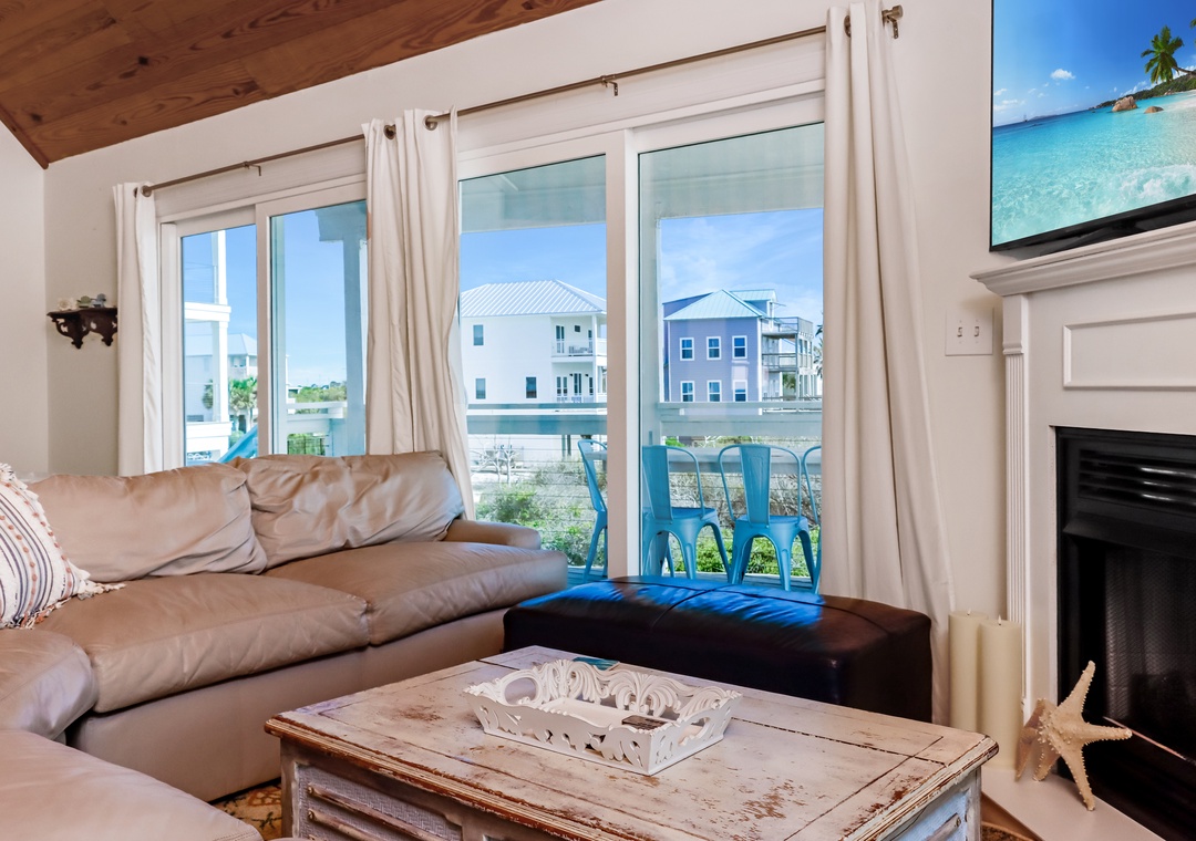 Living Room View onto Deck