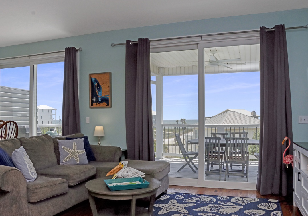 Living Room with Beach View