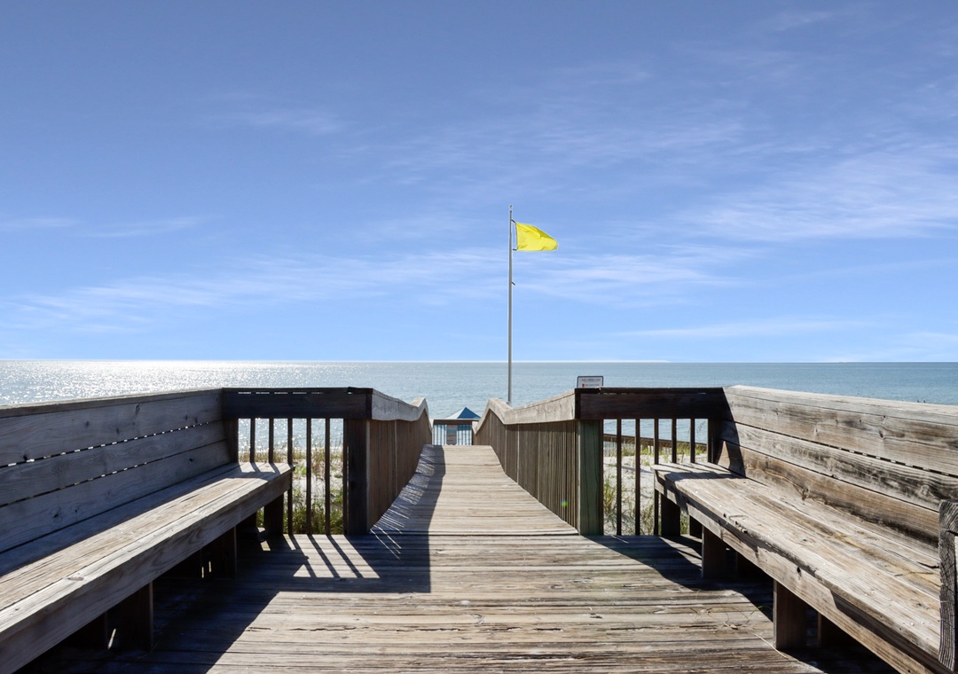 Community Boardwalk with Bench Seating