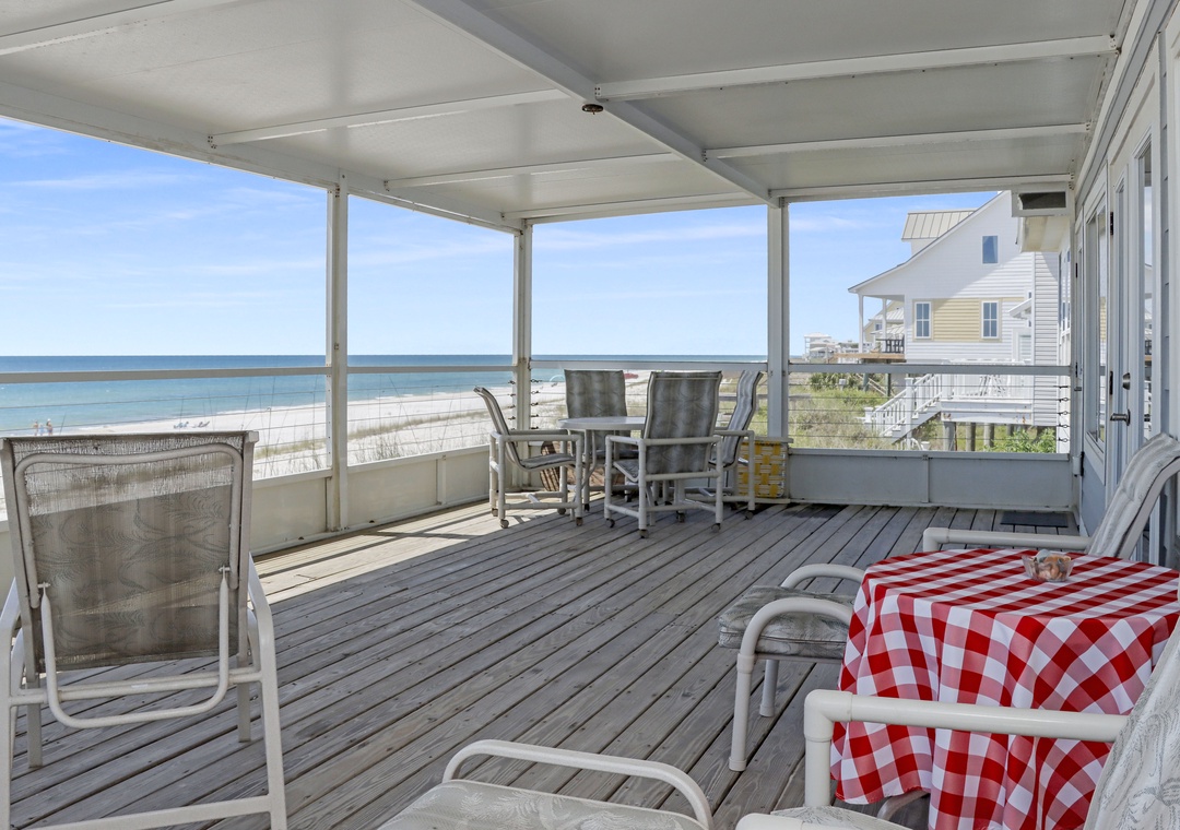 Beach Front Screened Deck