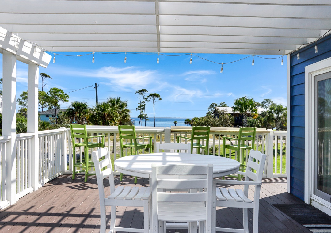 Outdoor Dining with a Bay View