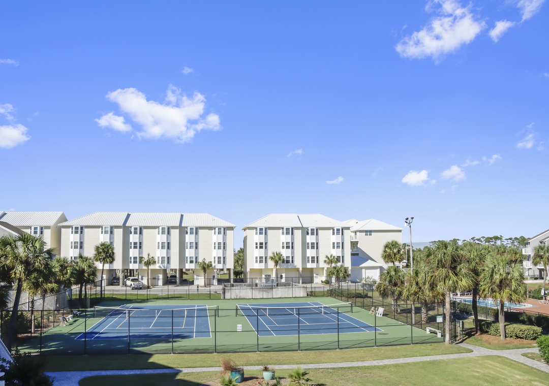 Bedroom 2 - Deck View of Tennis Courts