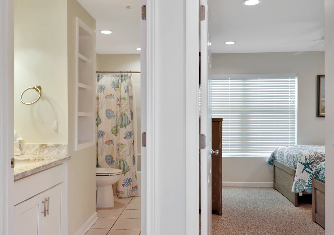Full Bathroom and Bedroom 1
