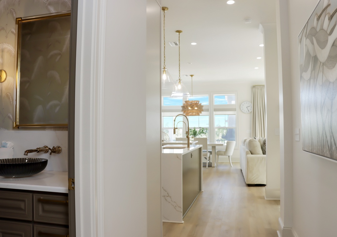 Half Bathroom and Living Area