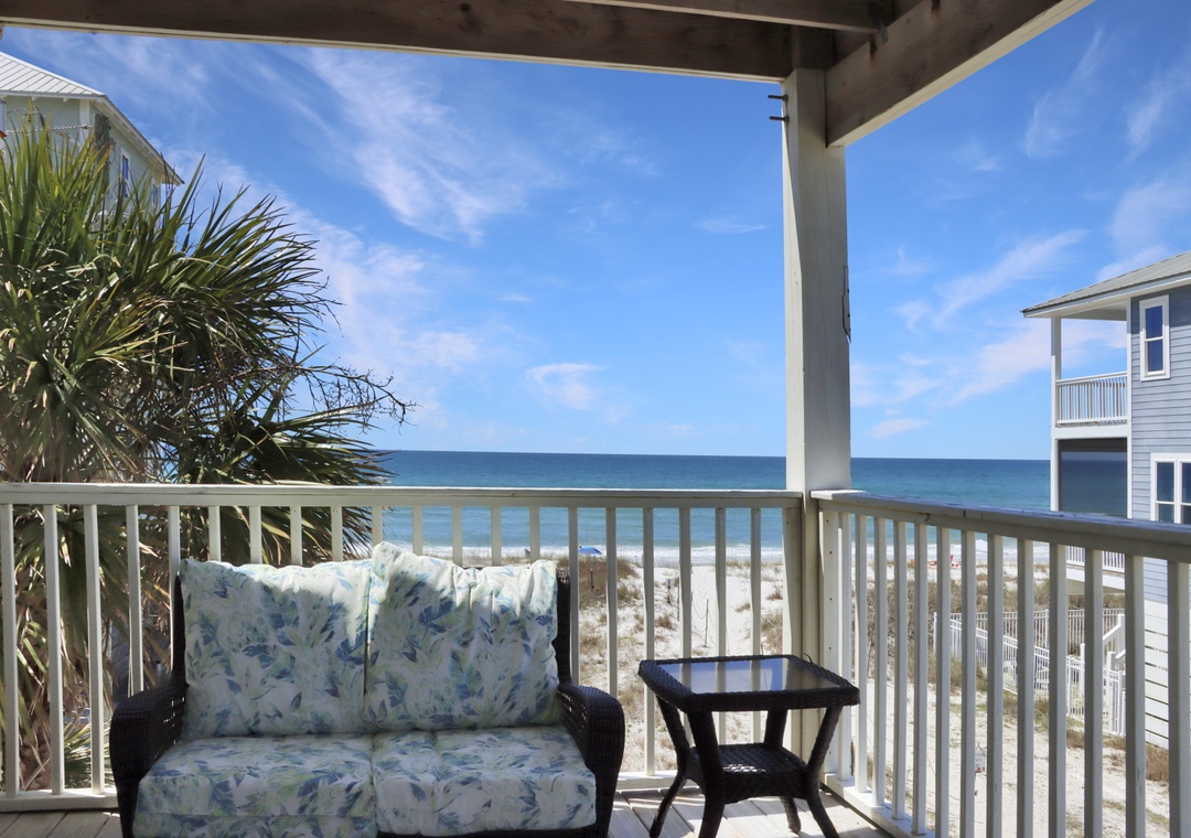 First Floor Deck with Beach View