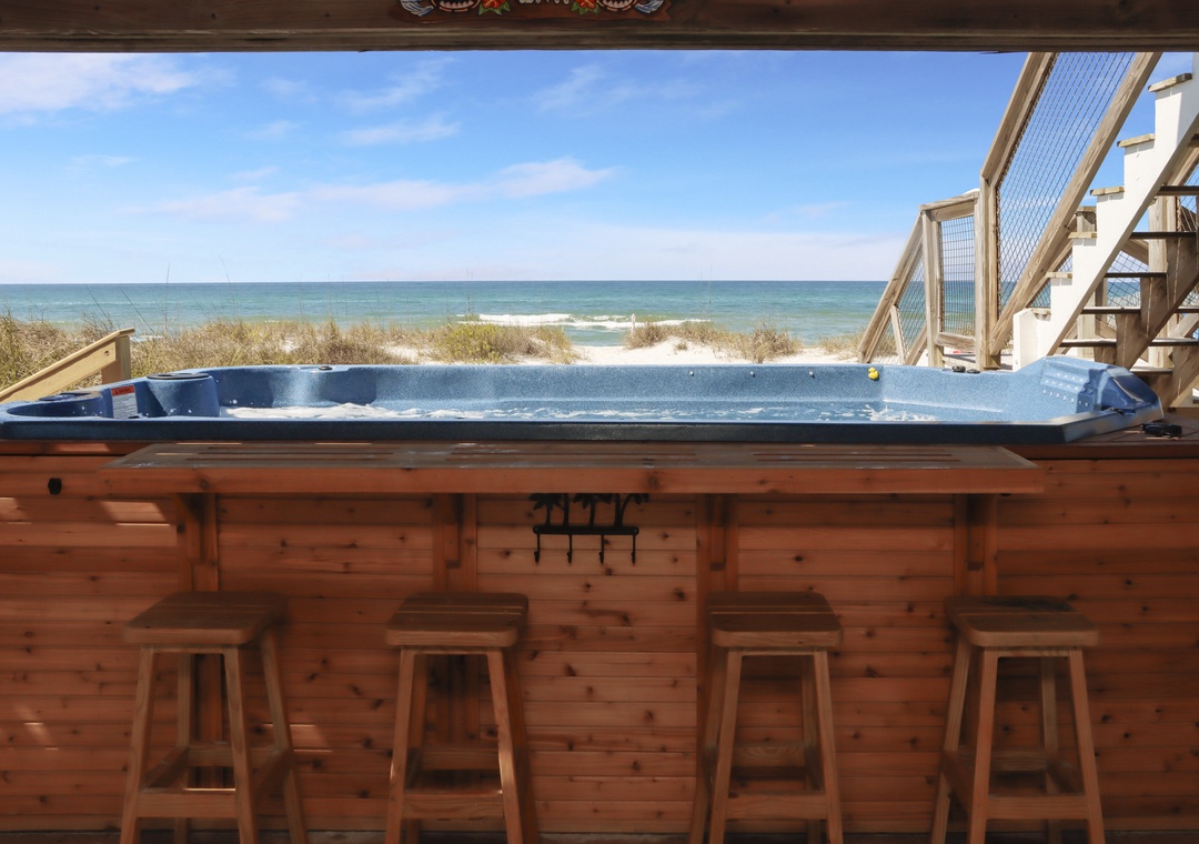 Beach Front Swim Spa with Custom Bar (1)