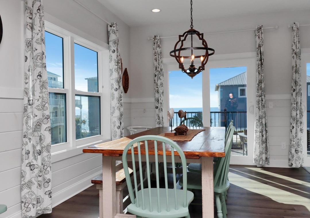 Dining Area with Beach View