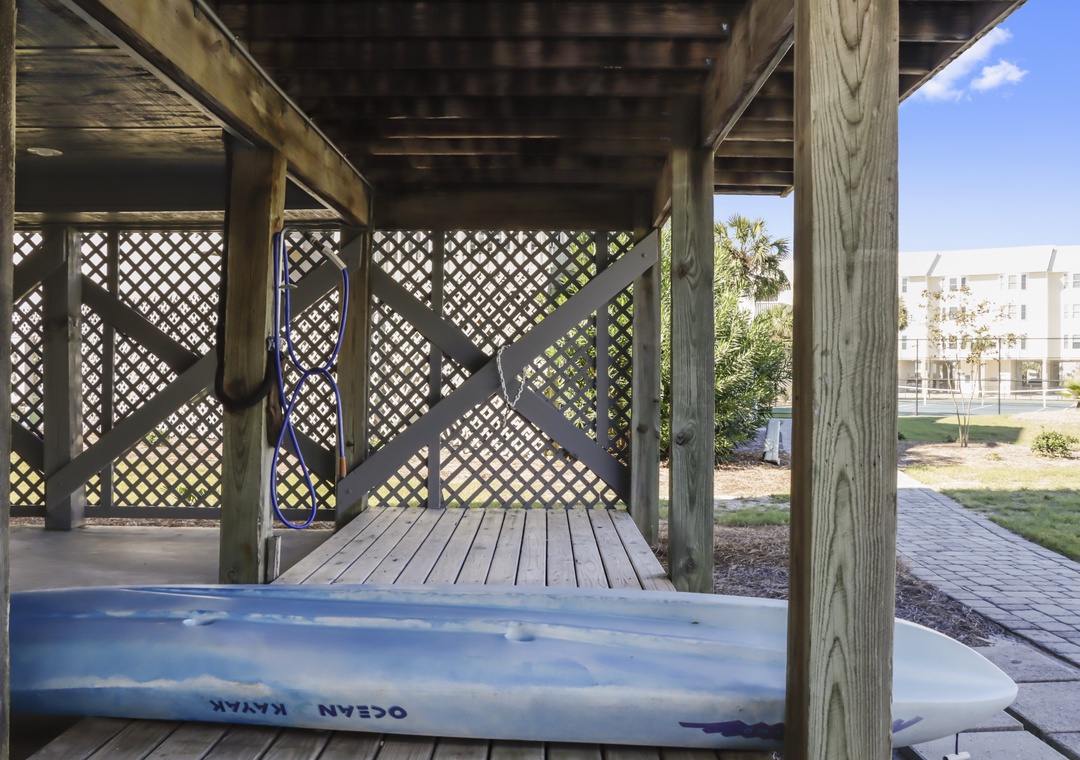 Outdoor Shower Under House