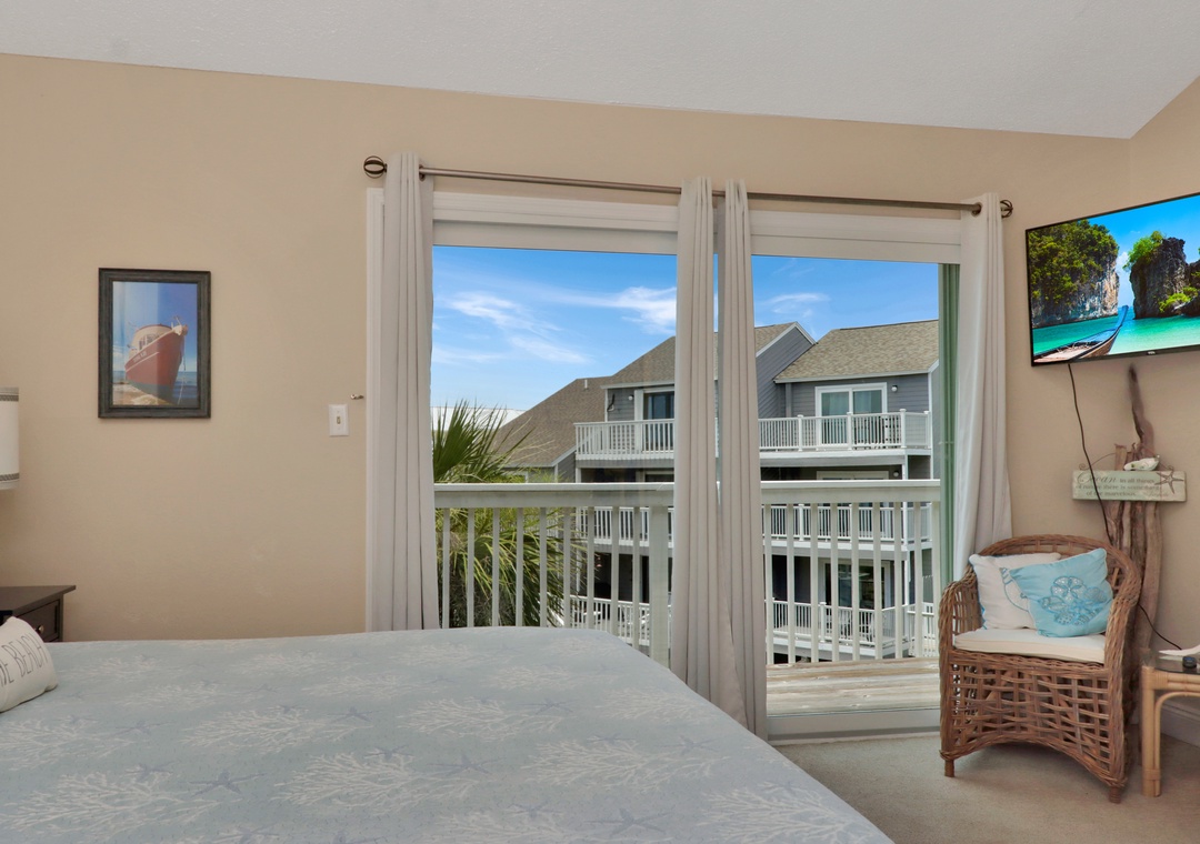 Bedroom 1 - View onto Deck