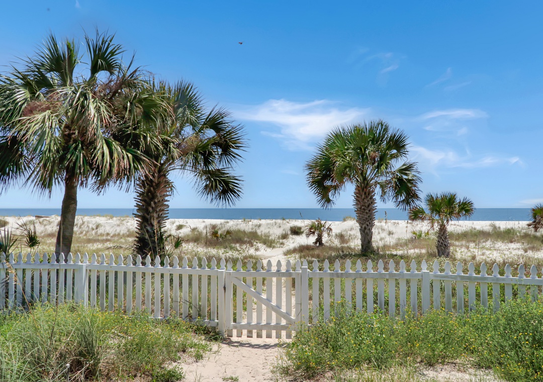 Gated Beach Entrance
