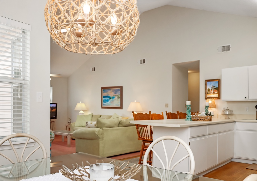 Dining, Kitchen and Living Area