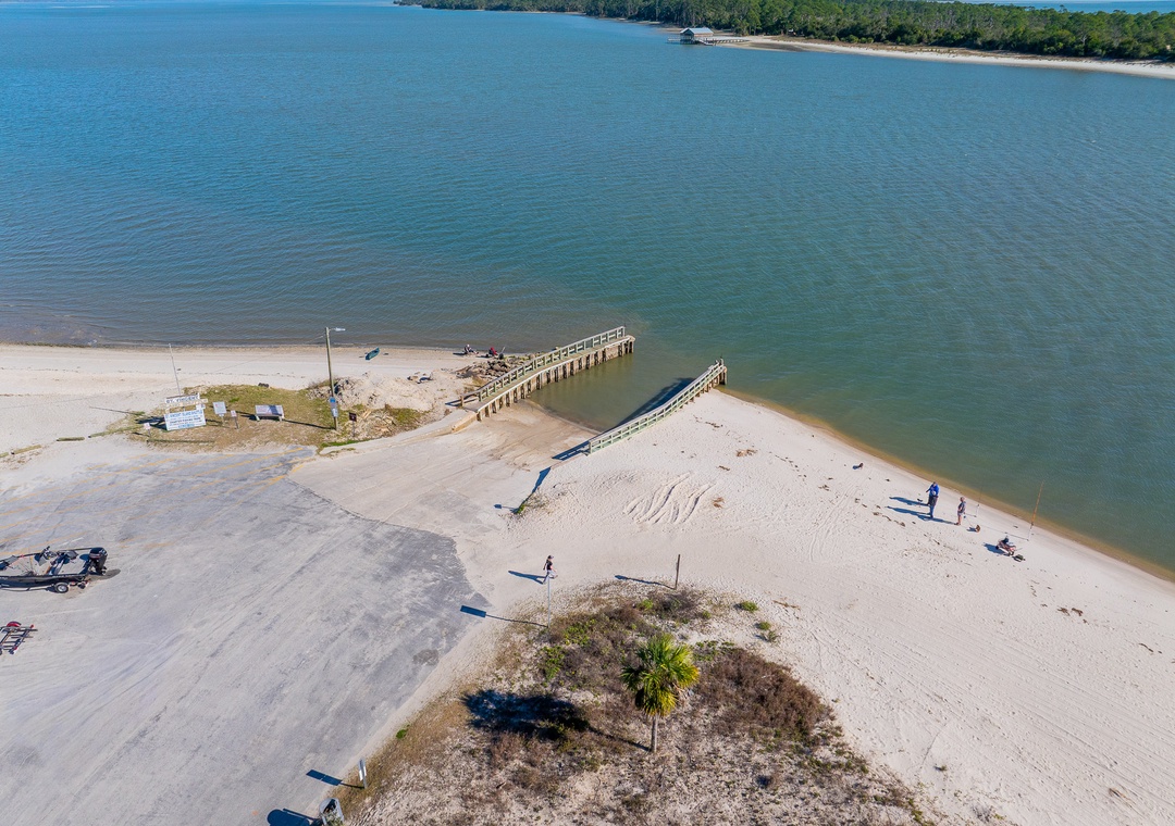Aerial Indian Pass Boat Landing