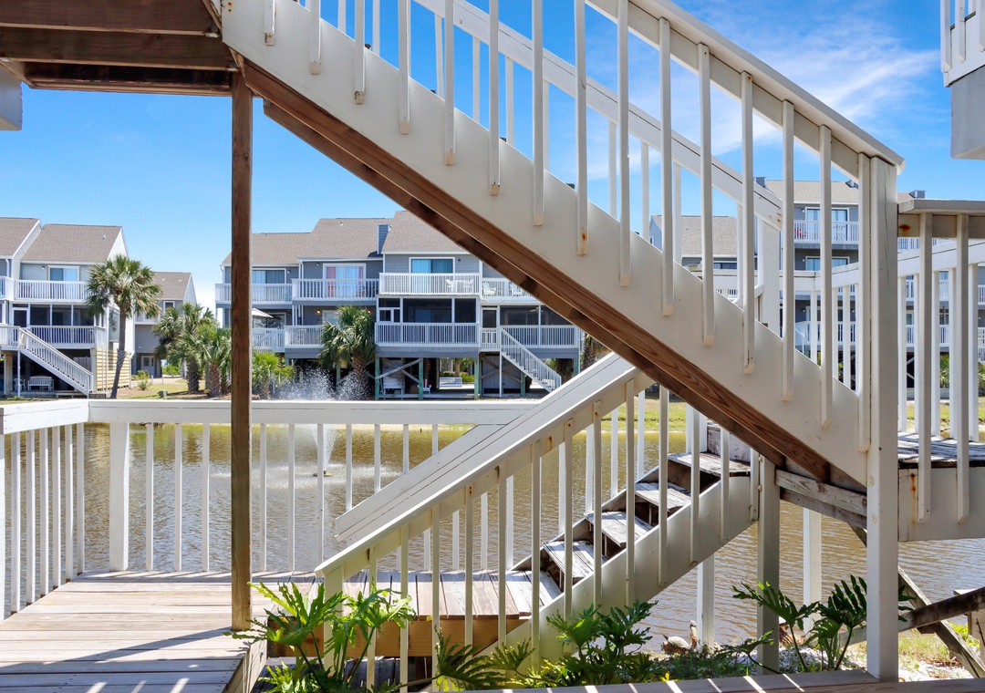 Stair Access from Main Level Deck