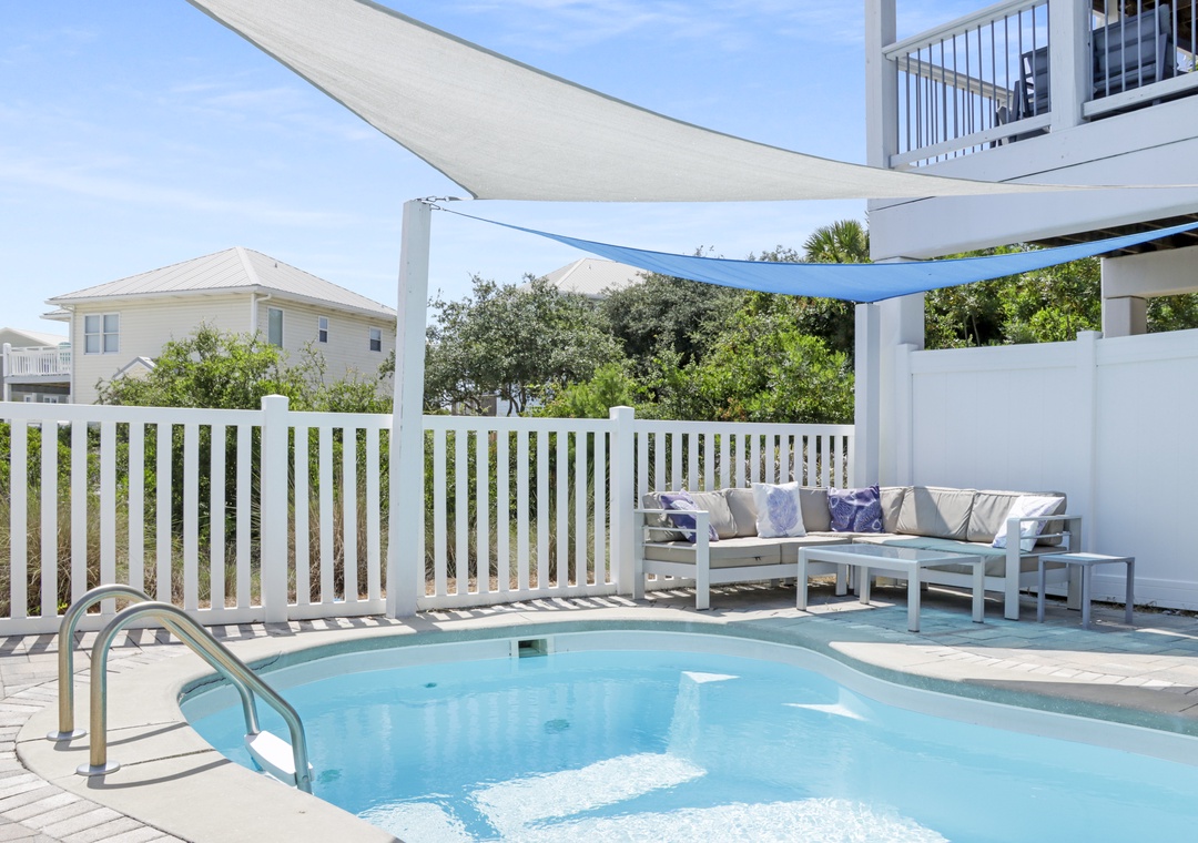 Covered Sitting Area by Pool