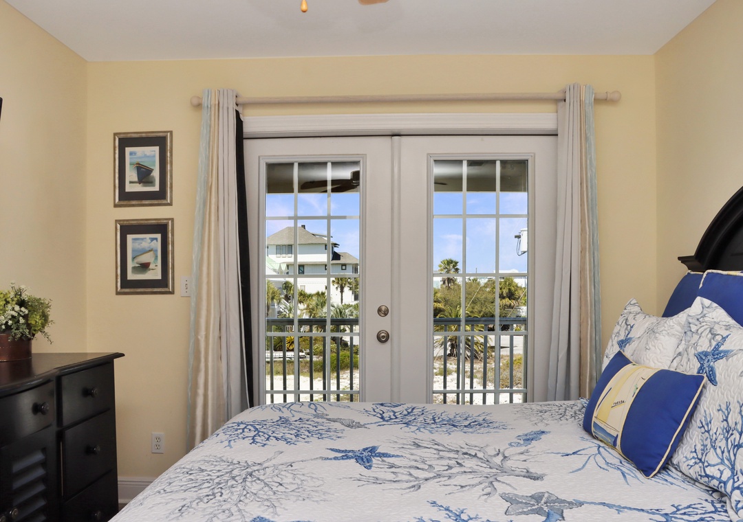 Bedroom 1 - View onto Deck