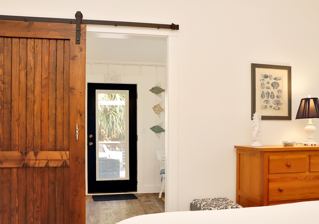 Bedroom 1 with Entry to Bedroom 2