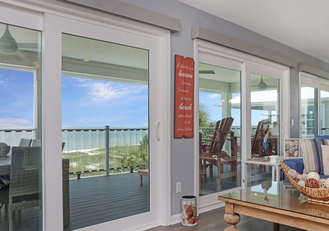 Living Area Beach Front Deck