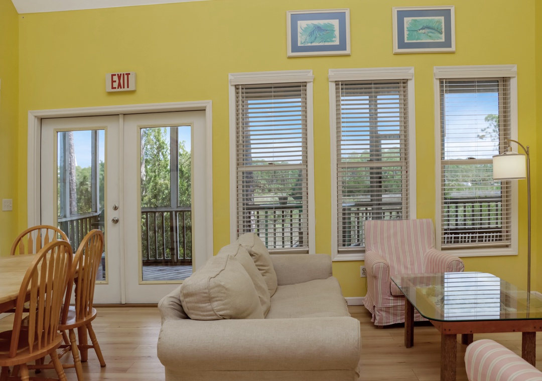 Living Area View onto Deck