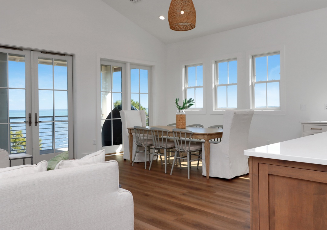 Kitchen, Living and Dining Area