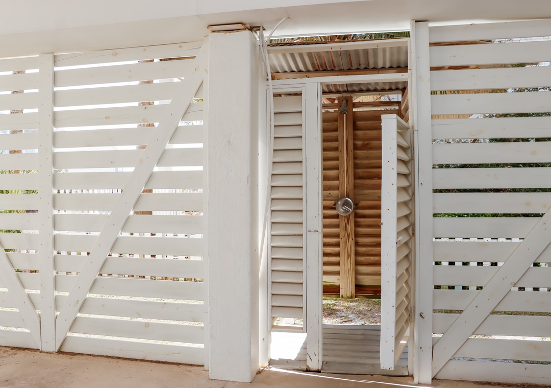 Outdoor Shower Under House