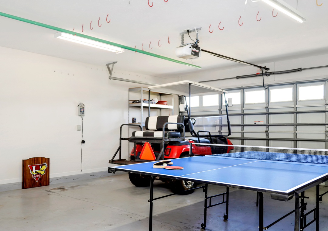 Ping Pong Table in Garage