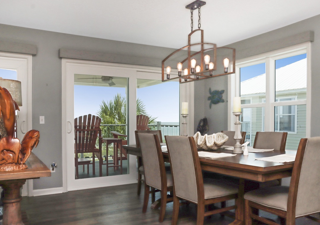 Beach Front Dining Area