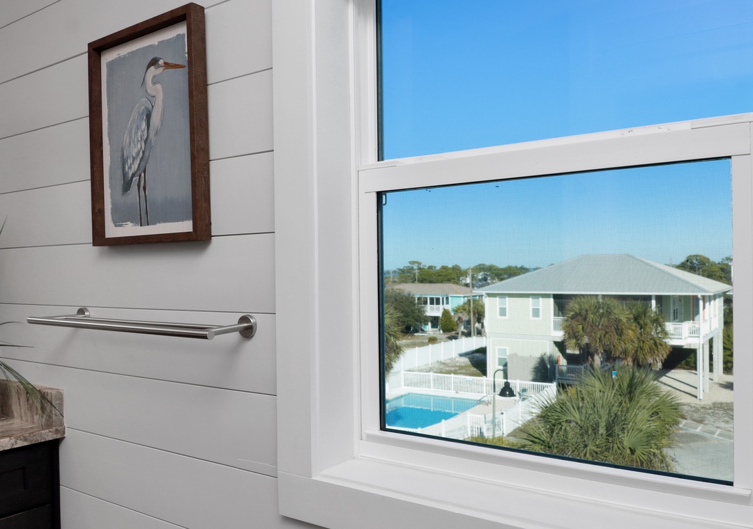 Bedroom 2 - View of Pool from Bathroom