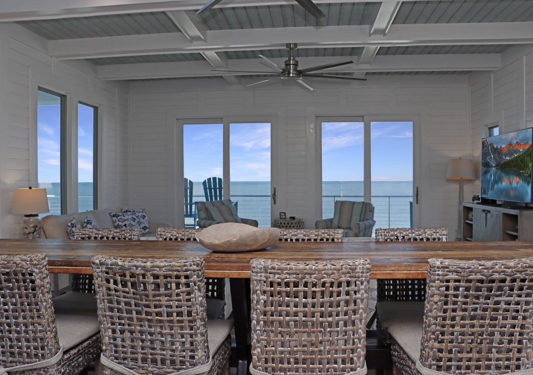 Dining Area with Beach View
