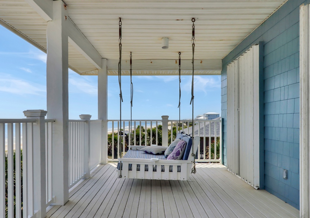 Top Floor Beach Front Deck with Swing